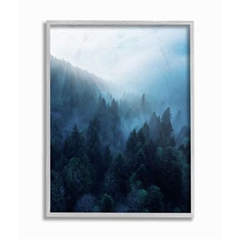 Stupell Home Decor Pine Forest Mountain Fog Wall Art