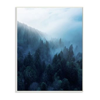 Stupell Home Decor Pine Forest Mountain Fog Plaque Wall Art