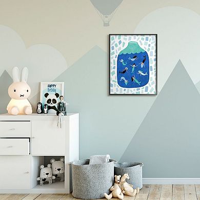 Stupell Home Decor Glass Jar Mermaids Wall Art