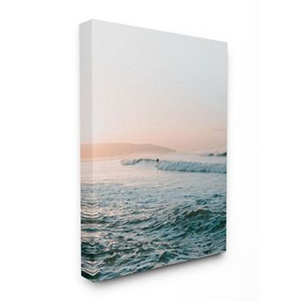 Stupell Home Decor Tide Beach Surfing Canvas Wall Art