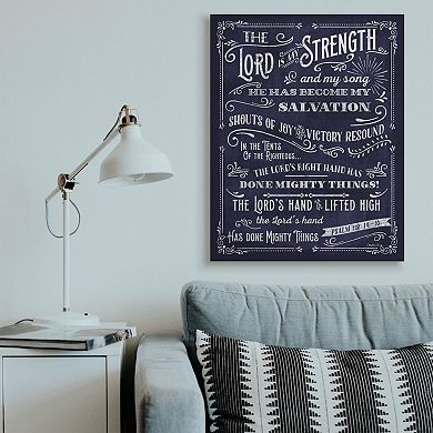 Stupell Home Decor Lord is My Strength Canvas Wall Art