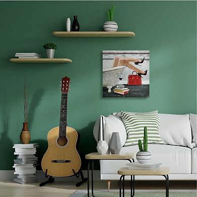 Stupell Home Decor Wine Bath Canvas Wall Art