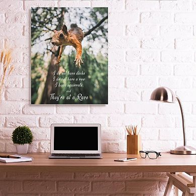 Stupell Home Decor No Ducks in Row, Only Squirrels Canvas Wall Art