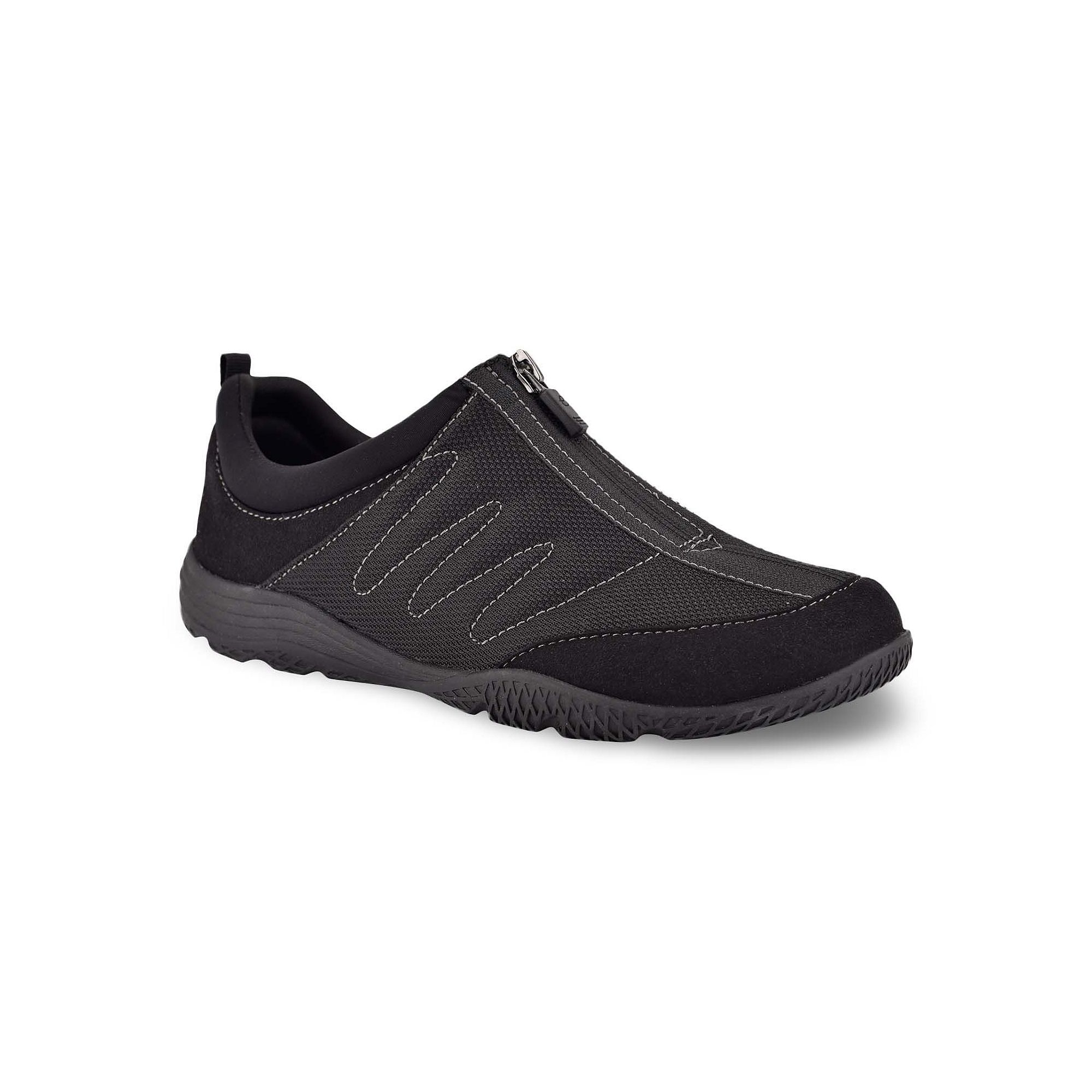 Easy Spirit Bestrong Womens Center Zip Sneakers, Size: 6 N, Black
