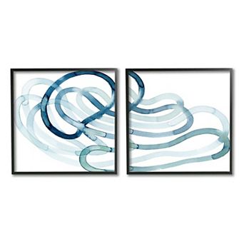 Stupell Home Decor Abstract Watercolor Framed Wall Art 2 pc Set