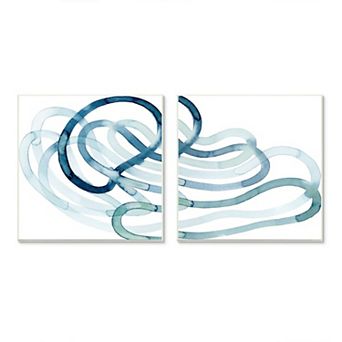 Stupell Home Decor Abstract Watercolor Plaque Wall Art 2 pc Set
