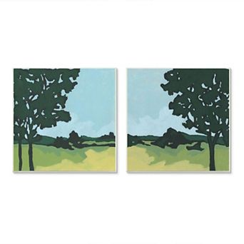 Stupell Home Decor Trees In Meadow Plaque Wall Art 2 pc Set