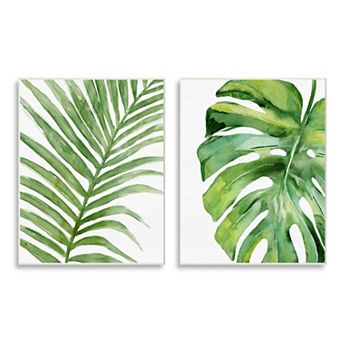Stupell Home Decor Tropical Palms Plaque Wall Art 2 pc Set