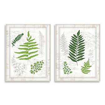 Stupell Home Decor Antique Fern Plaque Wall Art 2 pc Set