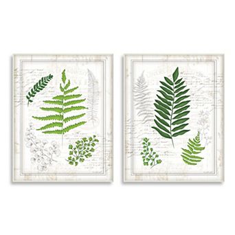 Stupell Home Decor Antique Fern Plaque Wall Art 2 pc Set