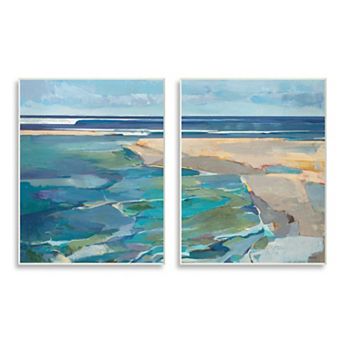 Stupell Home Decor Rocky Seascape Plaque Wall Art 2 pc Set