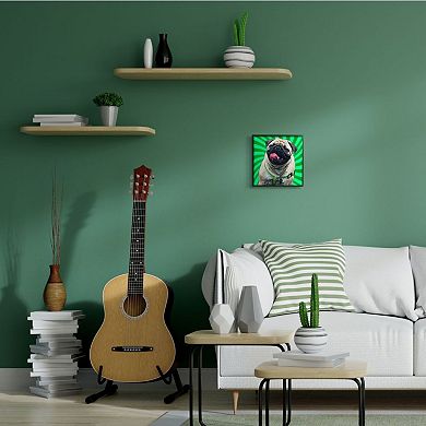 Stupell Home Decor Happy Pug Portrait Framed Wall Art