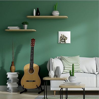 Stupell Home Decor Simple Tabby Cat Gaze Plaque Wall Art