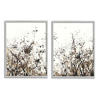 Stupell Home Decor Watercolor Field of Grassy Weeds Framed Wall Art 2 pc Set