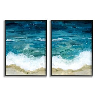 Stupell Home Decor Tide Crash to Shore Framed Wall Art 2 pc Set
