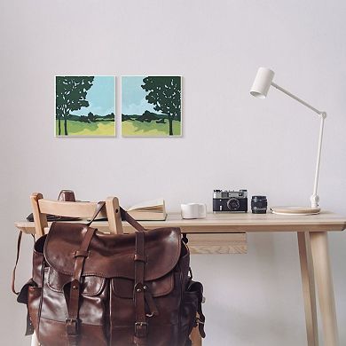 Stupell Home Decor Silhouette Trees Canvas Wall Art 2-piece Set