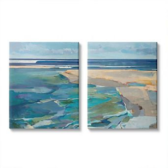 Stupell Home Decor Rocky Seascape Canvas Wall Art 2 pc Set