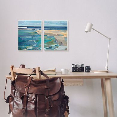 Stupell Home Decor Rocky Seascape Gray Framed Wall Art 2-piece Set