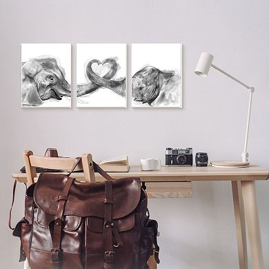 Stupell Home Decor Elephant Trunk Heart Jungle Canvas Wall Art