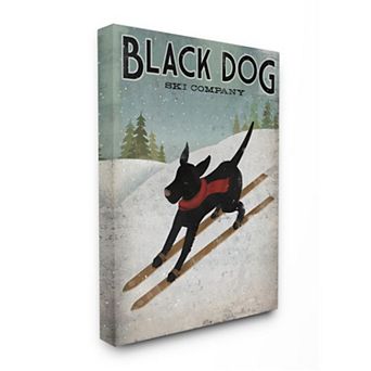 Stupell Home Decor Black Dog Ski Company Canvas Wall Art