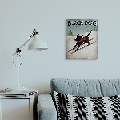 Stupell Home Decor Black Dog Ski Company Canvas Wall Art