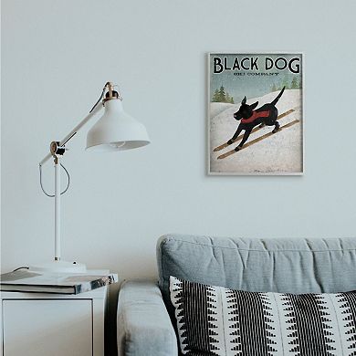 Stupell Home Decor Black Dog Ski Company Wall Art