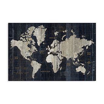 Stupell Home Decor Antique World Map Canvas Wall Art