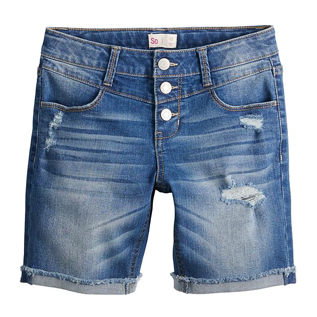 Kohls girls jean hot sale shorts