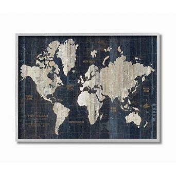 Stupell Home Decor Antique World Map Wall Art