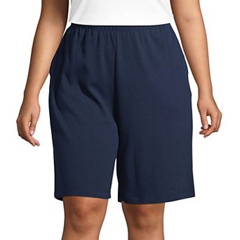 Plus Size Lands' End Sport Knit Pull-On Shorts