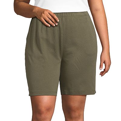 Plus Size Lands End Sport Knit Pull On Shorts