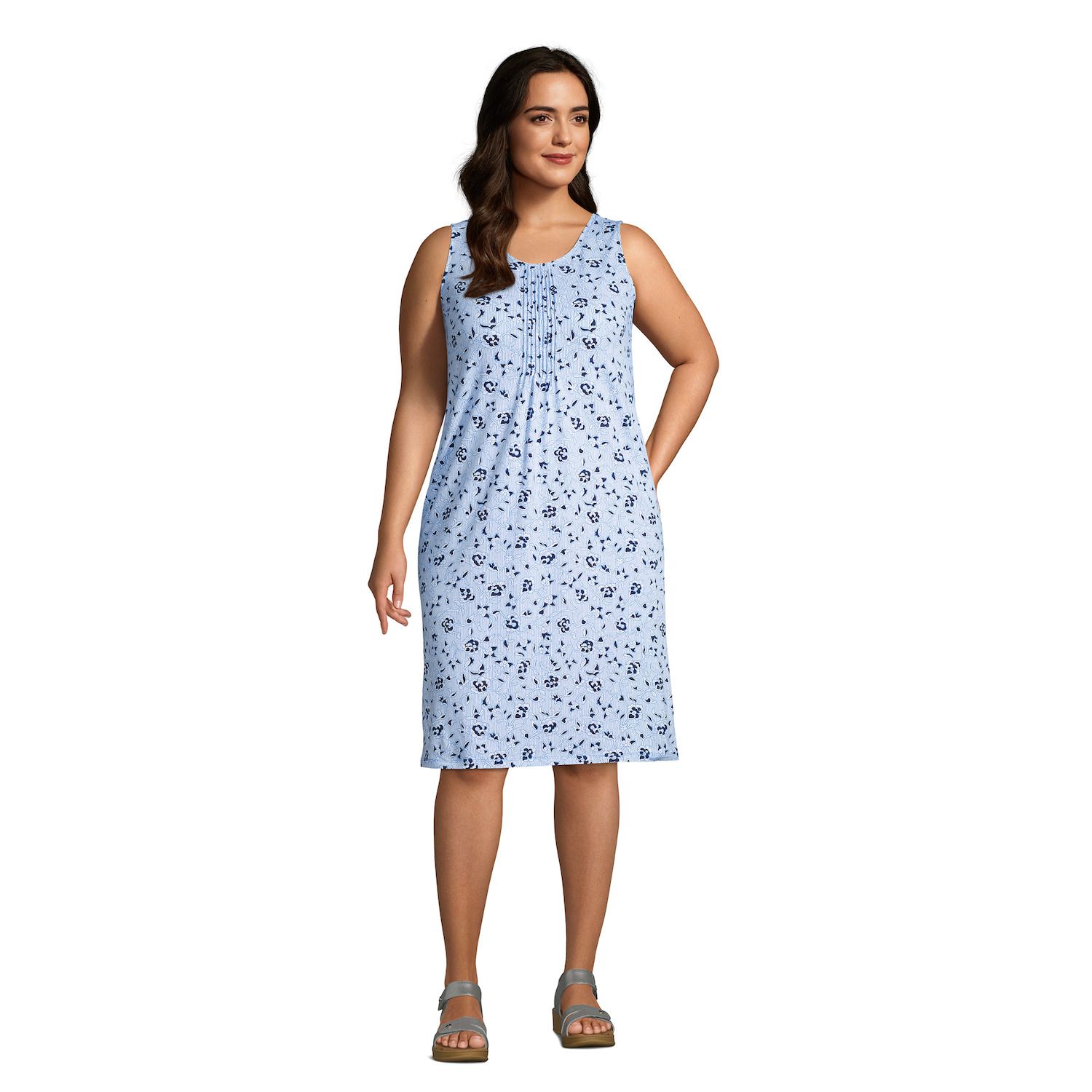 Image for Lands' End Plus Size Pintuck Tank Dress at Kohl's.