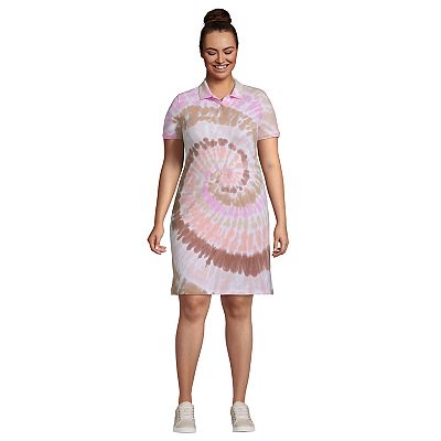 Plus Size Lands End Mesh Pique Polo Dress