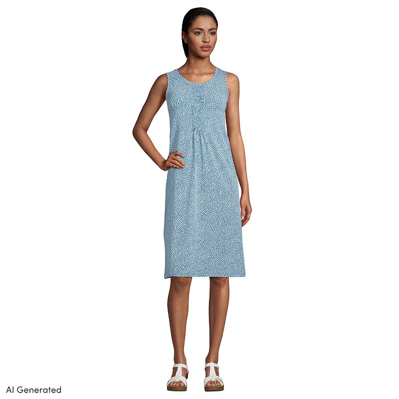UPC 195926154828 product image for Petite Lands' End Pintuck Tank Dress, Women's, Size: XL Petite, Dark Blue | upcitemdb.com