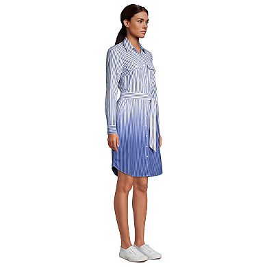 Petite Lands' End Long-Sleeved Shirt Dress