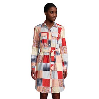 Petite Lands' End Long-Sleeved Shirt Dress