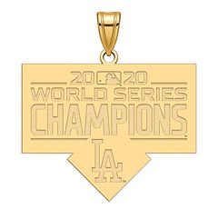 LogoArt Sterling Silver Tampa Bay Lightning 2020 Stanley Cup Champions Small Pendant, Men's, Gold