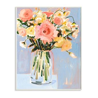 Stupell Home Decor Pastel Spring Flowers Plaque Wall Art