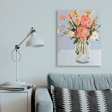 Stupell Home Decor Blushing Tulip & Rose Bouquet Canvas Wall Art