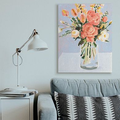 Stupell Home Decor Blushing Tulip & Rose Bouquet Canvas Wall Art