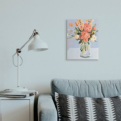 Stupell Home Decor Blushing Tulip & Rose Bouquet Canvas Wall Art