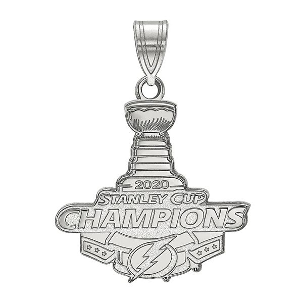 Logoart Sterling Silver Tampa Bay Lightning Stanley Cup Champions Large Pendant