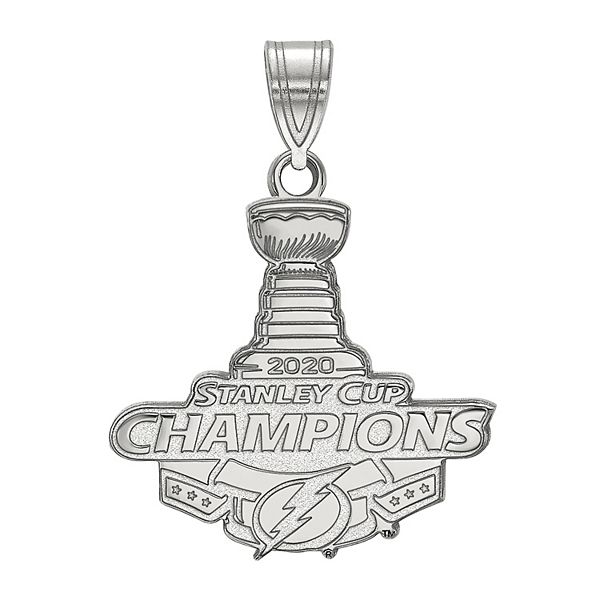 Logoart Sterling Silver Tampa Bay Lightning Stanley Cup Champions Large Pendant