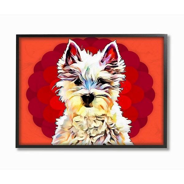 Stupell Home Decor Westie Dog Black Framed Wall Art