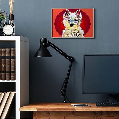 Stupell Home Decor Westie Dog Gray Framed Wall Art
