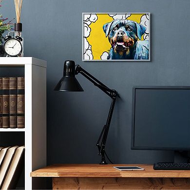 Stupell Home Decor Rottweiler Dog Gray Framed Wall Art