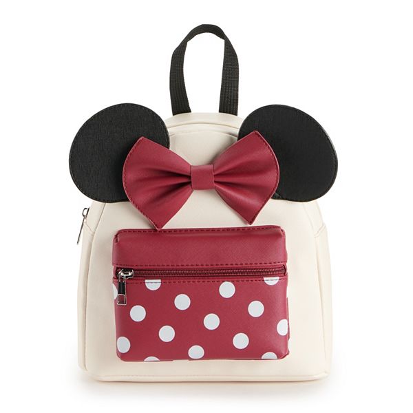Disney Minnie + Mickey Mouse Bioworld Mini Backpack Purse Bag Cream ...