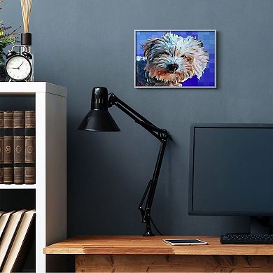 Stupell Home Decor Bichon Dog Gray Framed Wall Art