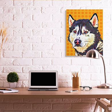 Stupell Home Decor Husky Dog Canvas Wall Art