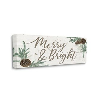Stupell Home Decor Merry & Bright Canvas Wall Art